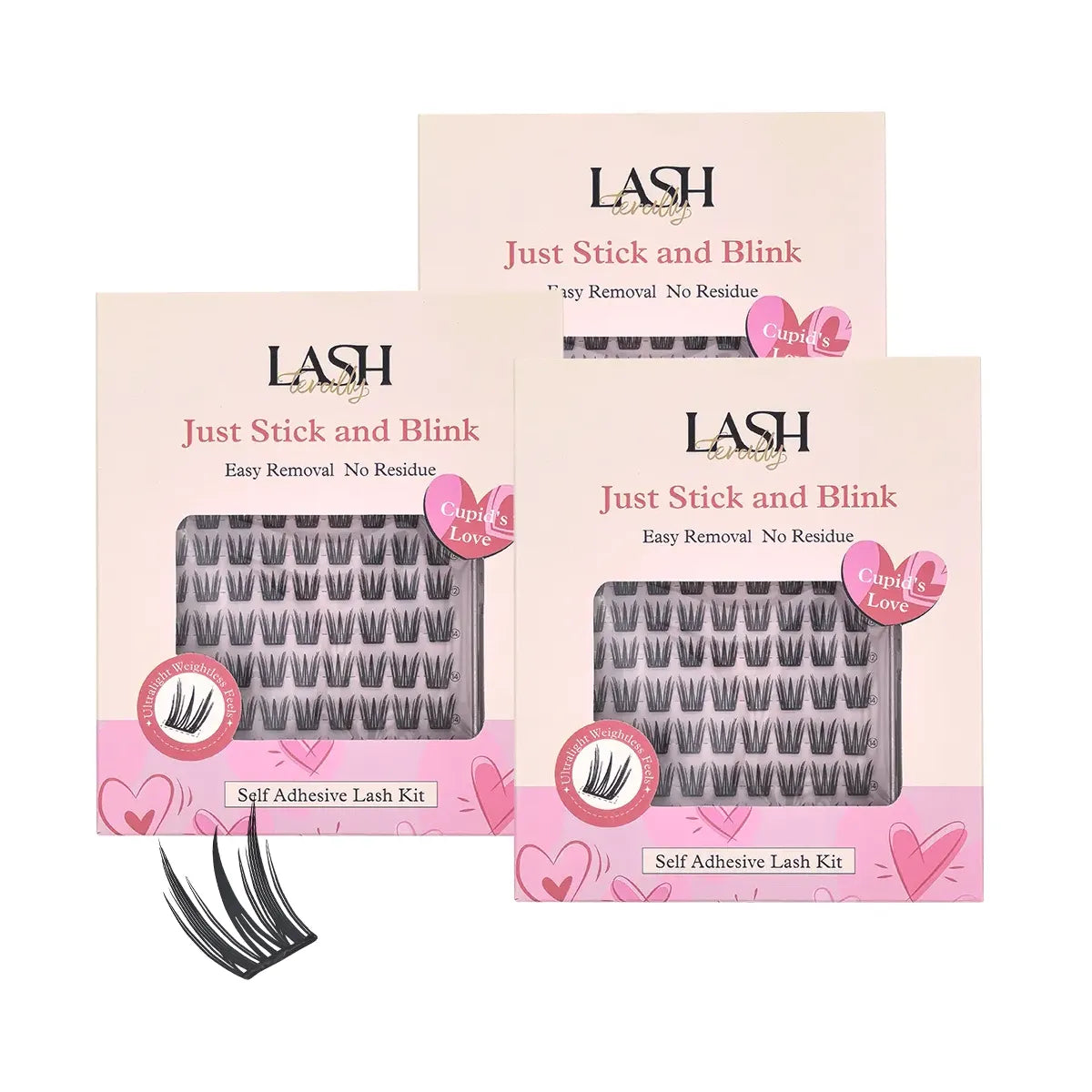 Cupid's Love Ultra-lightweight Self-Adhesive Lash Kit 3-Piece Bundle