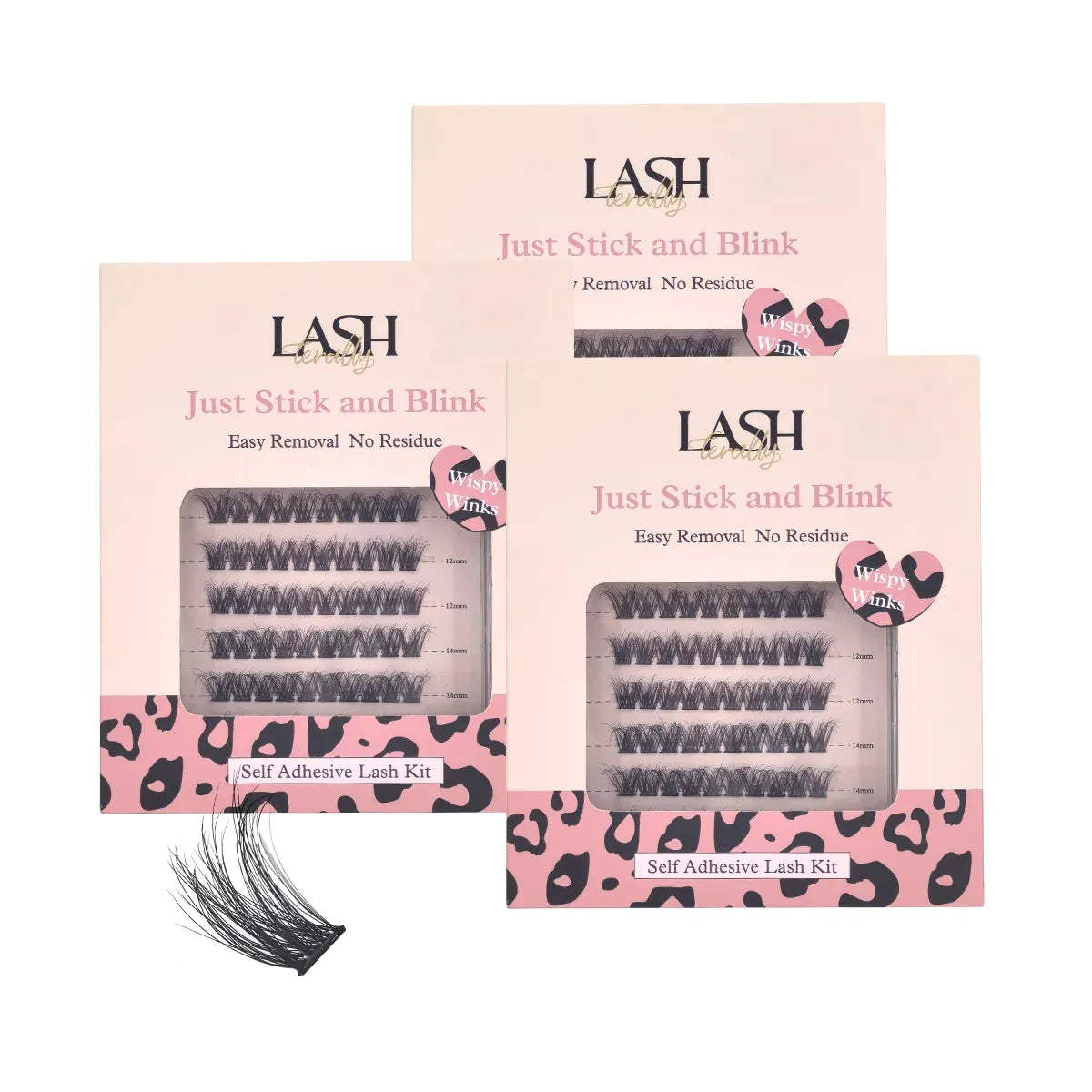 Wispy Winks Fluffy 5D Self-Adhesive Lash Kit 3-Piece Bundle