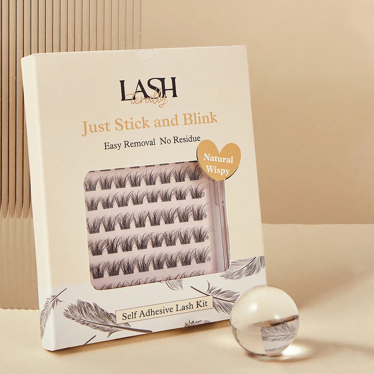 Natural Wispy Self-Adhesive Lash Kit for Effortless Beauty - Lashterally