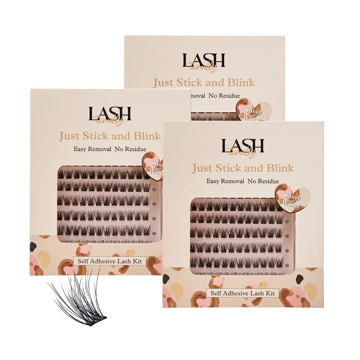 Sassy Wispy Natural 5D Self-Adhesive Lash Kit 3-Piece Bundle