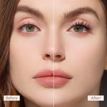 Before and After Application of Natural Wispy Self-Adhesive Lash Kit - Natural Enhancement-white-skin - Lashterally