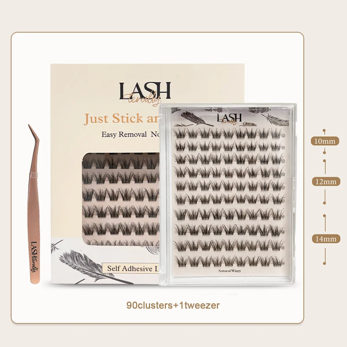 Natural Wispy Self-Adhesive Lash Kit for Effortless Beauty - Lashterally