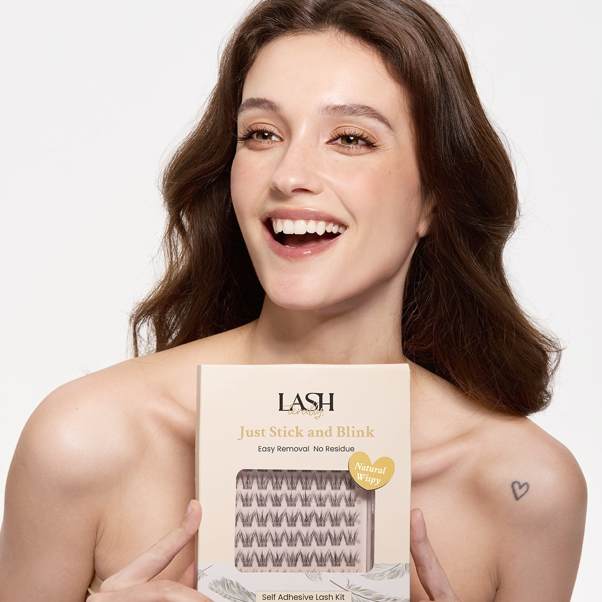 Natural Wispy Effortless Beauty Self-Adhesive Lash Kit For Flight Attendants